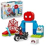 DUPLO Marvel Spin’s Motorcycle Adventure Fantasy Playset, Based on Spidey and His Amazing Friends TV Show, Build-and-Rebuild, Toddler Toys, Preschool Motorcycle Toy for Kids' Ages 2 and Up, 10424