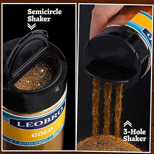 Miniatura 14 de LEOBRO Brillantina rosa, 5.29 onzas, purpurina gruesa rosa intenso para manualidades, resina, cuerpo de uñas, decoración de fiestas de vacaciones