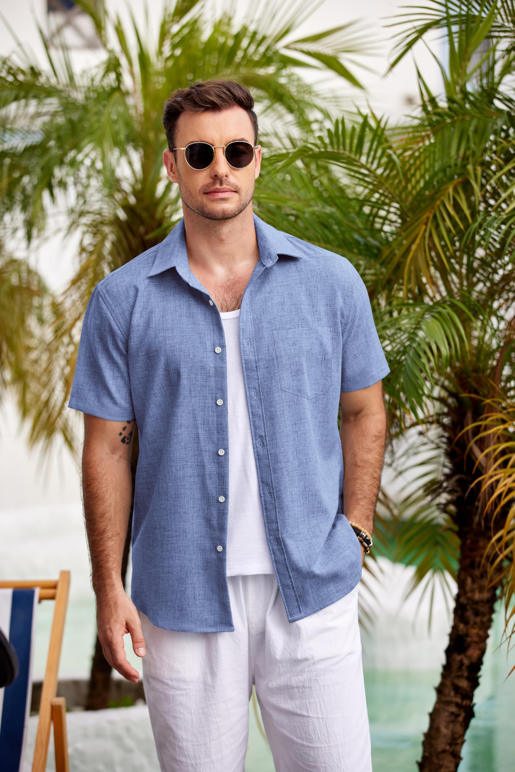 COOFANDY Ztj009100 Moderne Homme | Pull basique en tricot à col rond, haut décontracté et tendance, léger et doux, coupe régulière, automne hiver