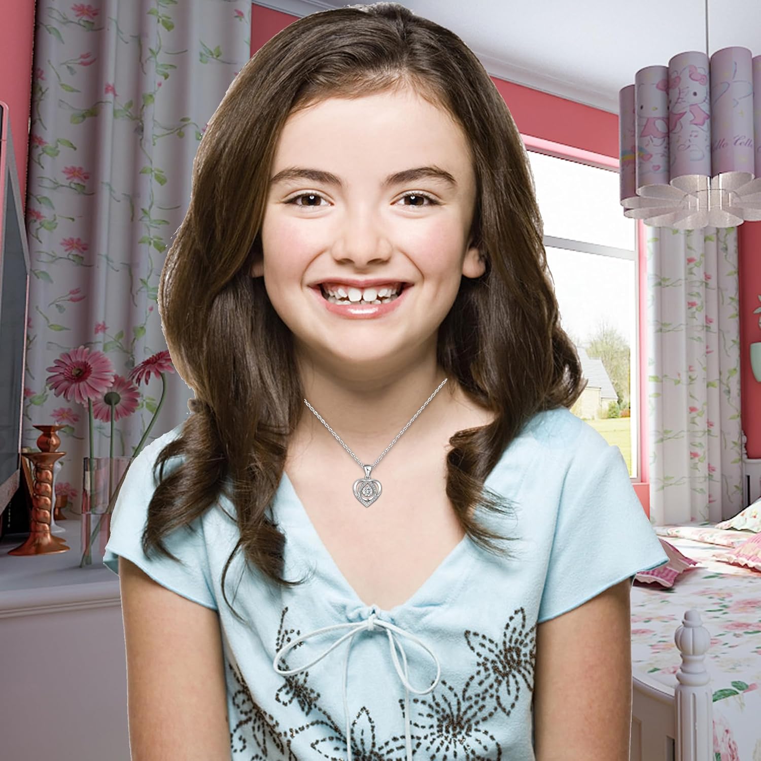 Daughter Necklace From Mom Mother 925 Sterling Silver Mother To Daughter Gifts Graduation Christmas Birthday Gifts With Heartfelt Message & Lighted Box - Image 4