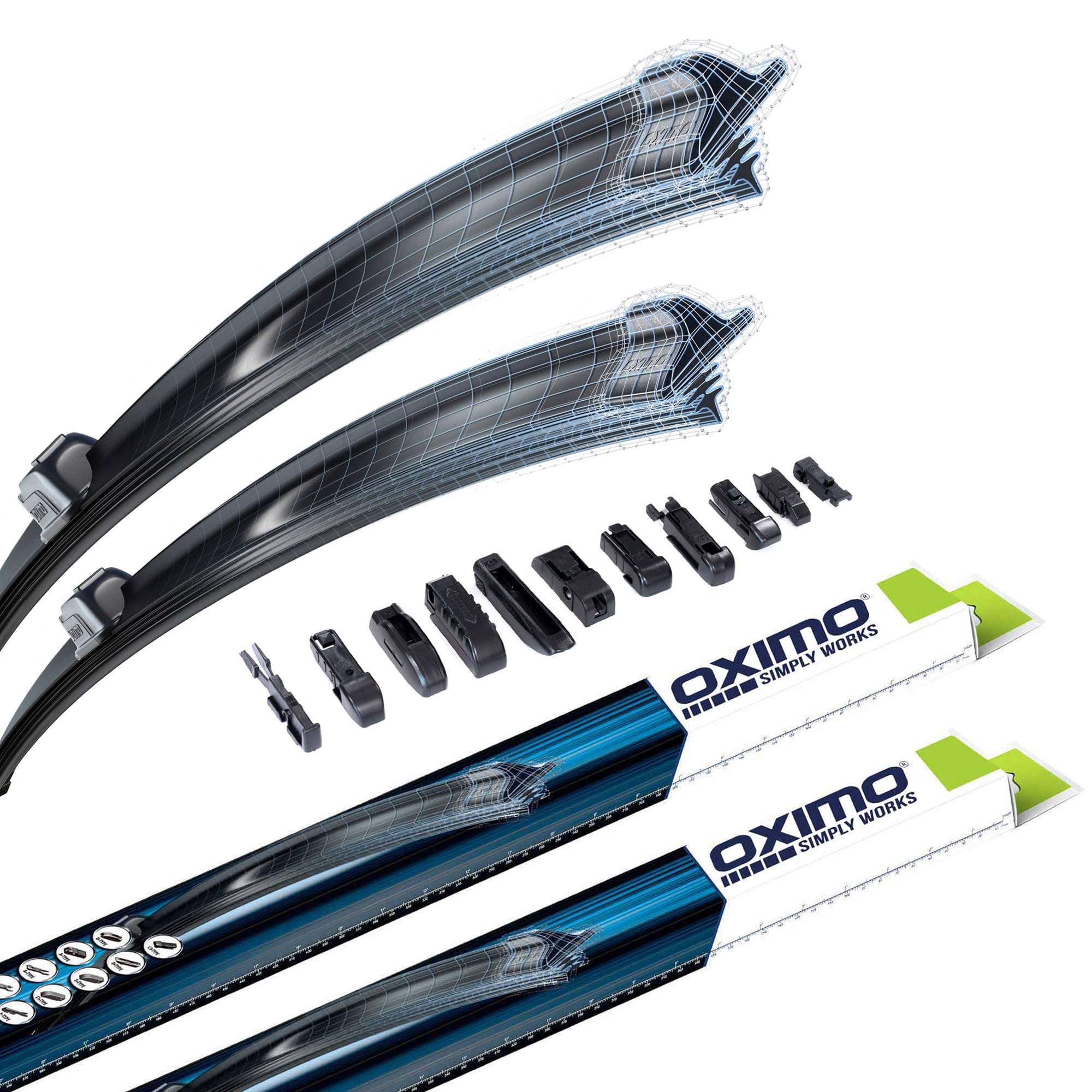 MOTOS Scheibenwischer Set für Mercedes-Benz E-Klasse W212 08.2008-02.2014 - Modernste Konstruktion, scheibenwischer vorne, Extrem leise, Langlebig & Wetterfest, TÜV & REACH Zertifiziert