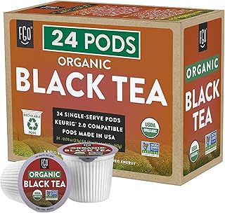 Sponsored Ad - Organic Black Tea K-Cup Pods, 24 Pods by FGO - Keurig Compatible - Naturally Occurring Caffeine, Premium Bl...