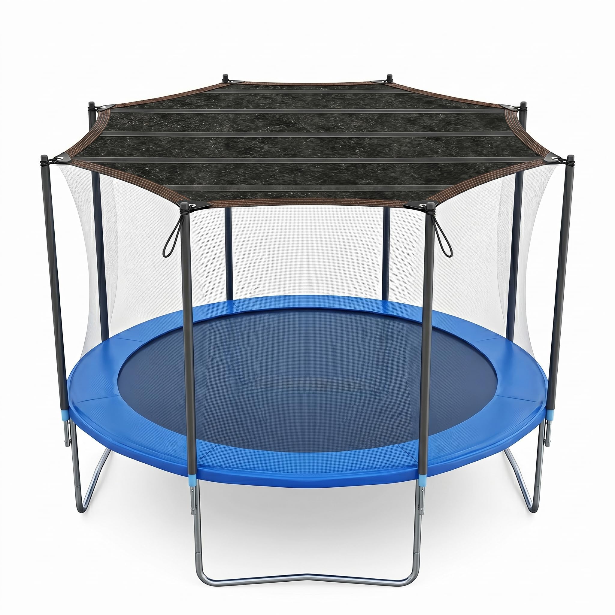 Trampolin Sonnenschutz 305 cm (10ft) für 8 Stangen | UV-Schutz, Atmungsaktives Sonnensegel, Verstärkte Gurtbänder, Anti-Durchhang Dach, Wasserdurchlässig