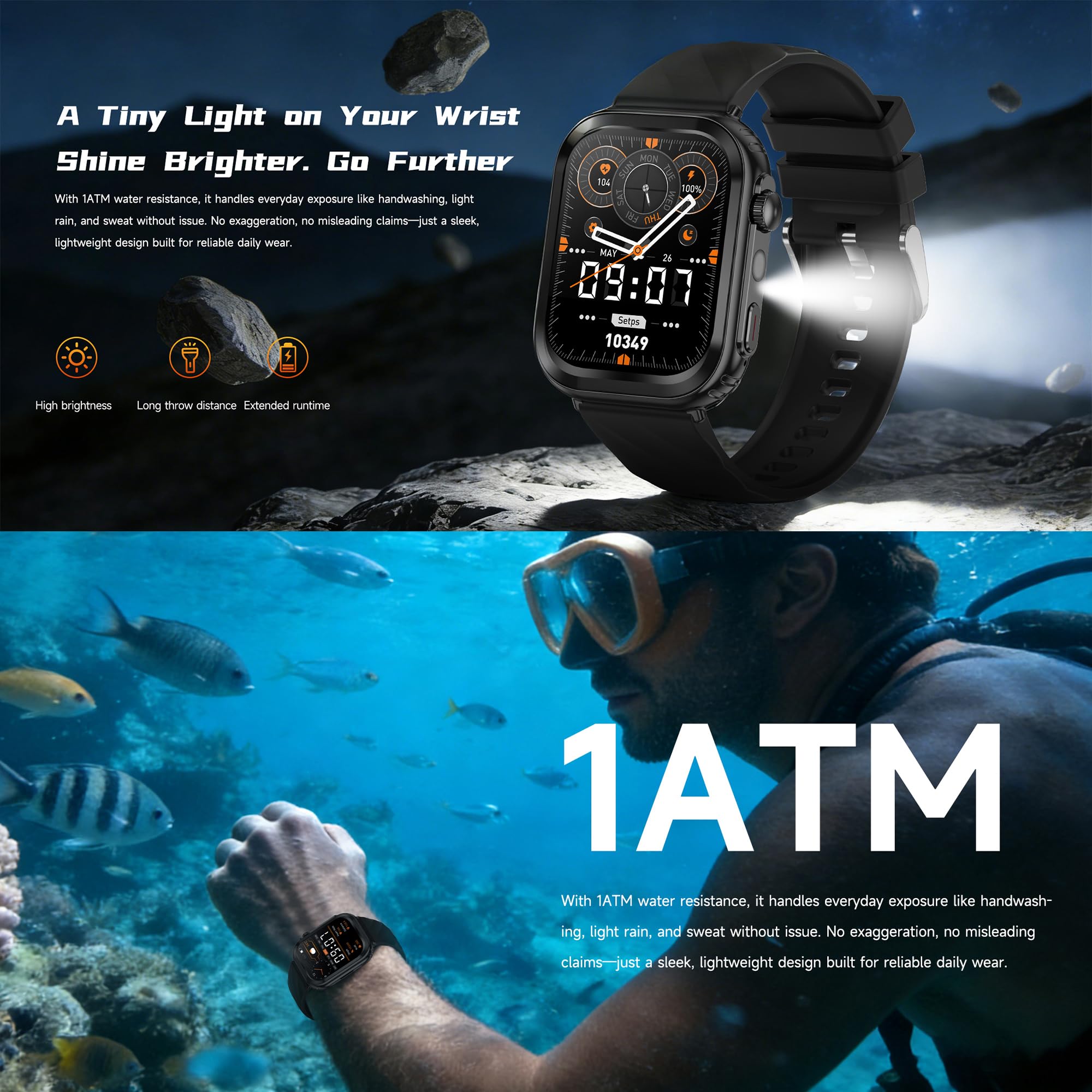 Reloj Inteligente Mujer con Llamadas, 2,01 Pulgada Smartwatch Hombre Deportivo con Podometro Pulsometro SpO2 Sueño Presion Arterial Actividad 1ATM Reloj Digital para iOS Android (Rosa)