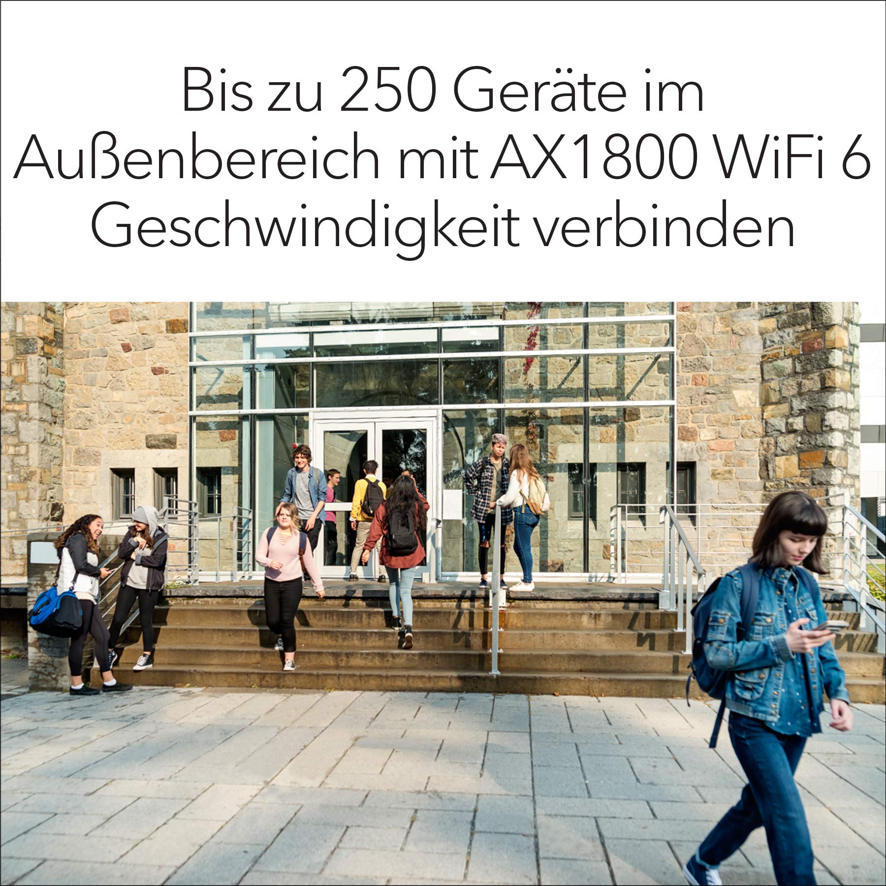 NETGEAR Outdoor Wifi 6 Access Point (WAX610Y)- WiFi 6 Dual-Band AX1800-snelheid | Tot 200 apparaten | IP55 weerbestendig | 802.11ax | Insight Remote Management | PoE+ voeding