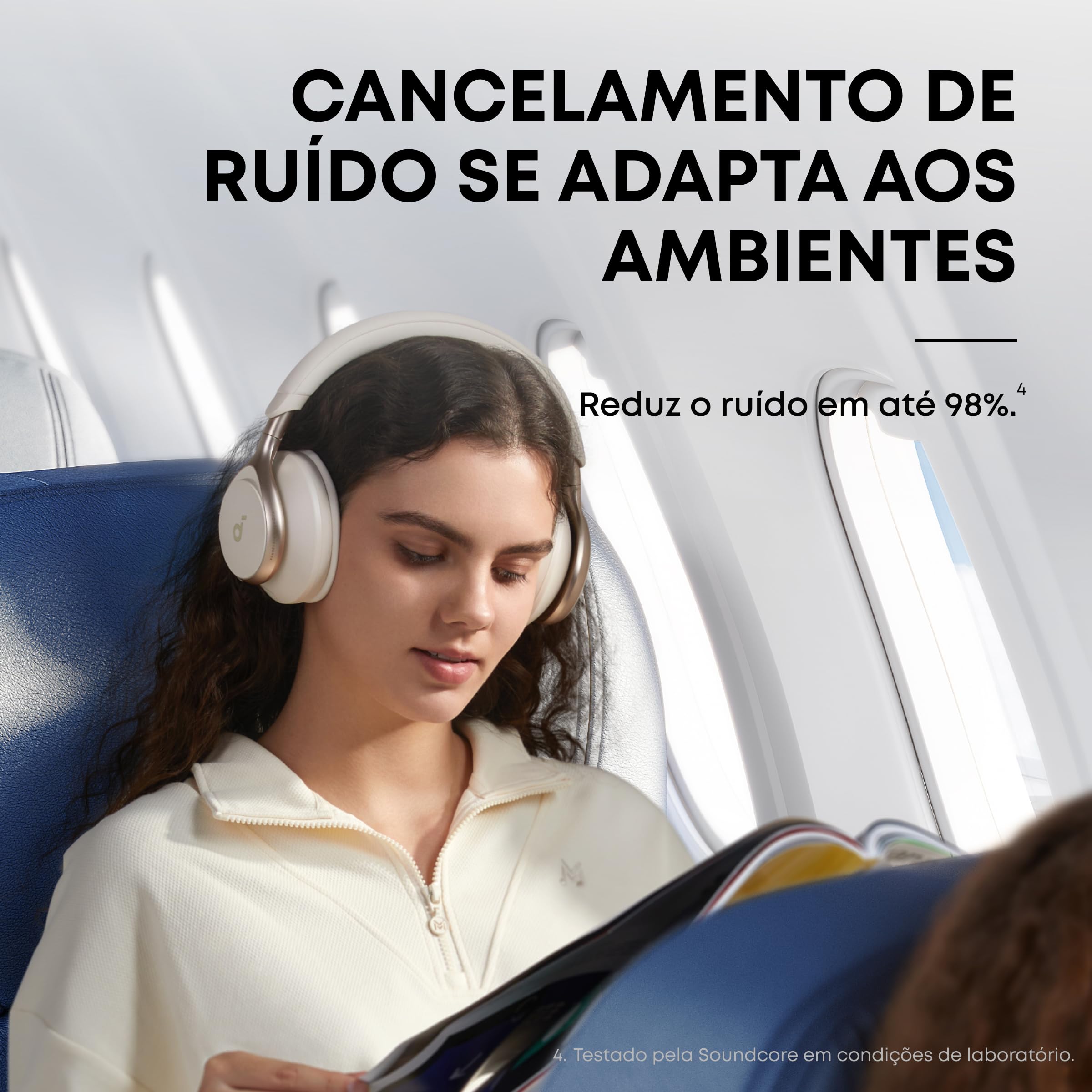 soundcore Space One da Anker, Fone de Ouvido Bluetooth 5.3 com ANC