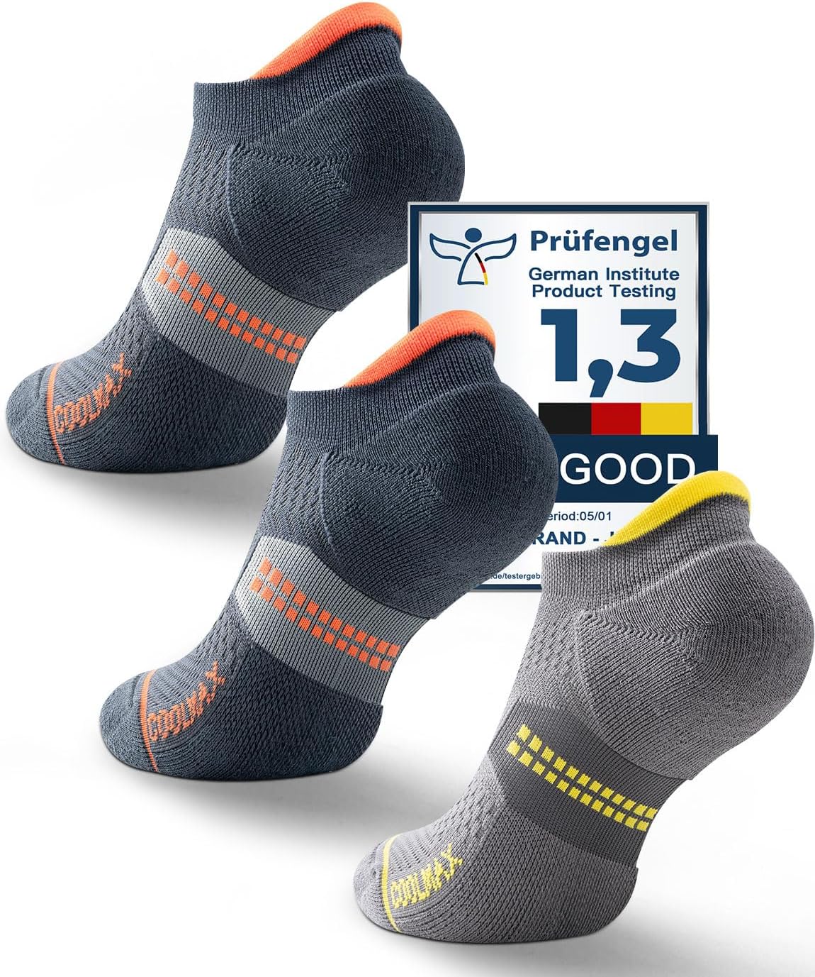 Bamboo Viscose Compression Tab Running No Show Sport Socks Men Moisture Wicking Cushioned Anti-Blister Breathable