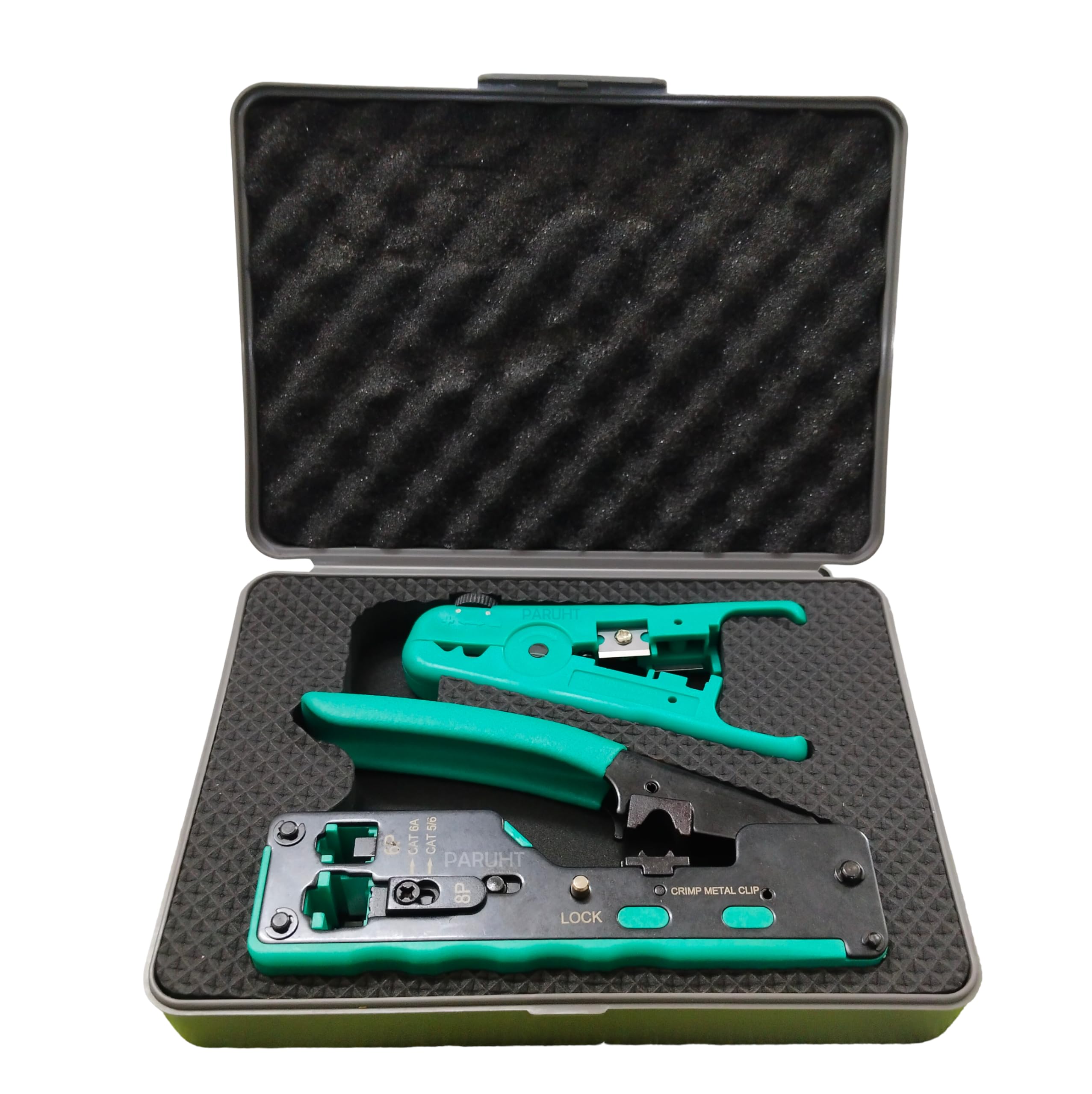 PARUHT Pass Through Cat 7 Cat 5 Wire Stripper and Cutter with Crimping Tool Kit for RJ45 Network Ethernet Lan Cable, Multicolor PHTPRMWSTPC (B0D7TWS6TR) Amazon Price History, Amazon Price Tracker