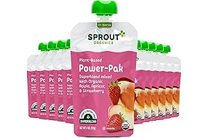 Sprout Organic Stage 4 Toddler Pouches: Apple, Apricot & Strawberry Power Pak
