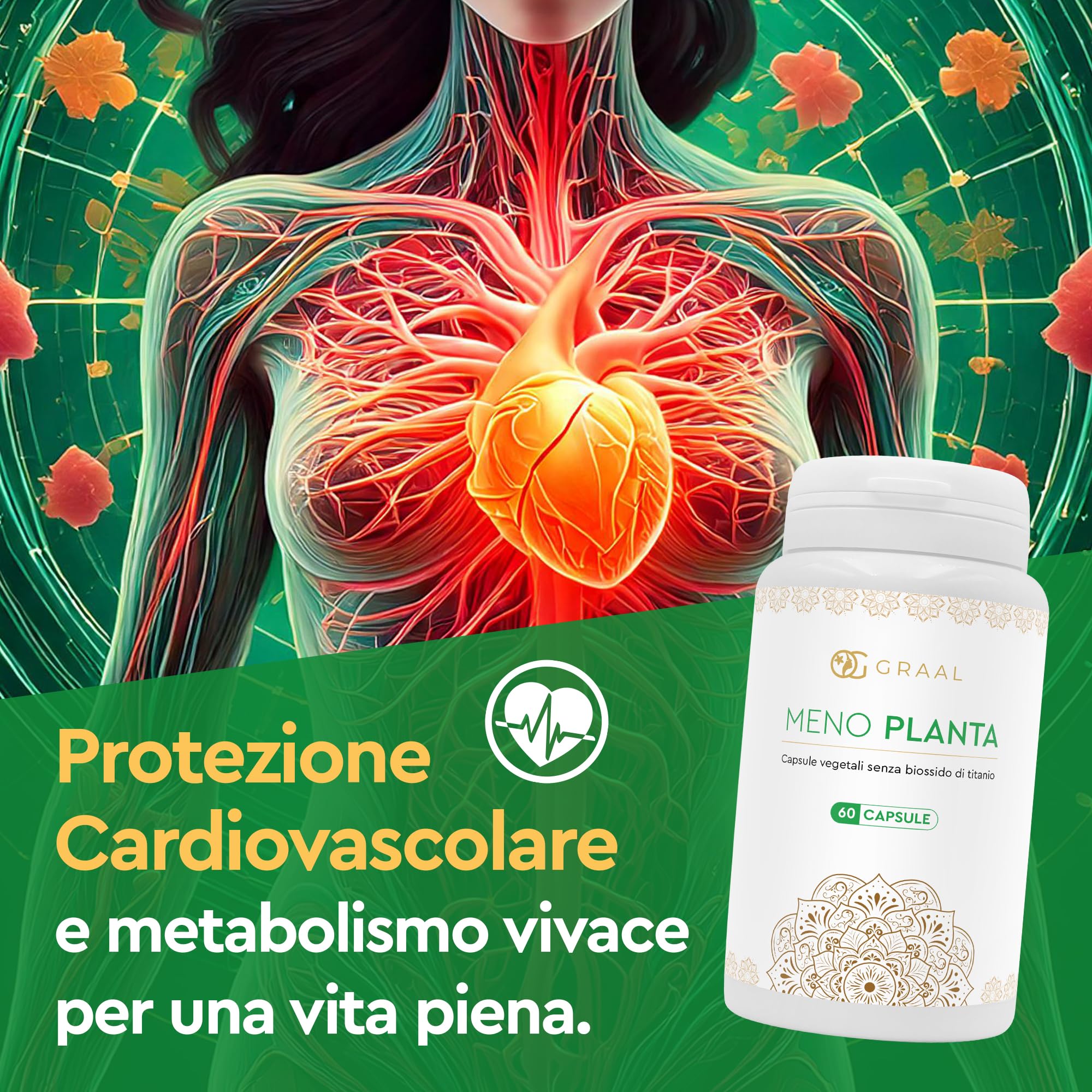 Graal Menopausa Integratori: Sollievo per Vampate e Sintomi con Ingredienti Naturali, i Migliori Rimedi per una Menopausa Confortevole e Rilassante.