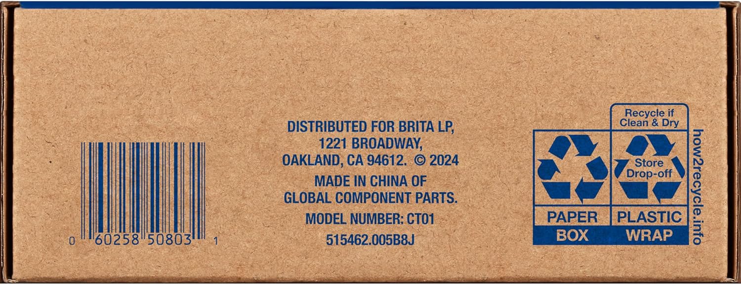 Brita Hub Replacement Water Filter, BPA-Free, Replaces 900 Plastic Water Bottles, Lasts Six Months or 120 Gallons, Includes 1 Filter, Kitchen Essential, White - Image 9
