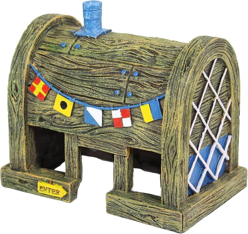 Spongebob Squarepants Officially Licensed Aquarium Ornament – The Krusty Krab – Medium