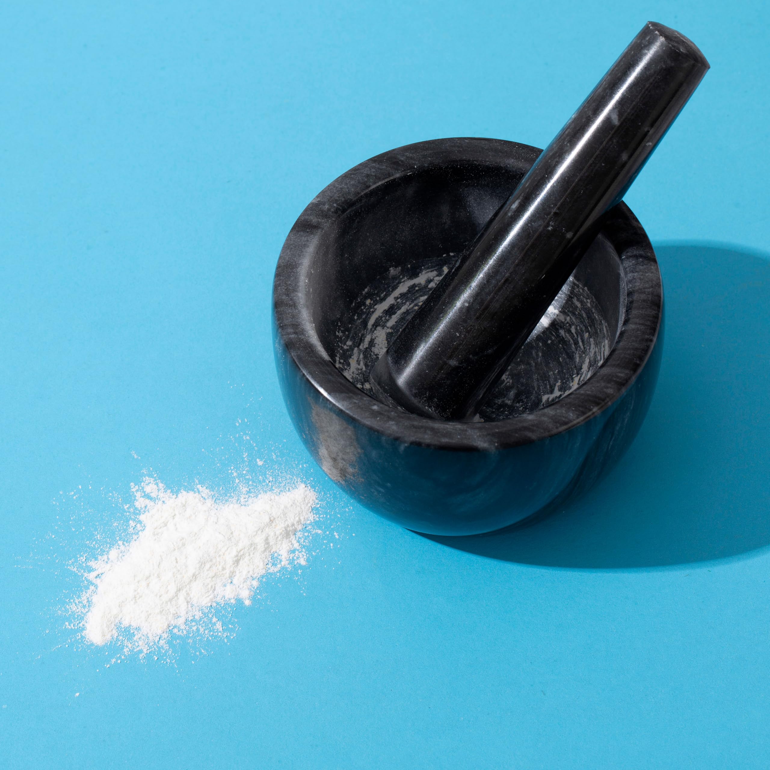 Pillenzerkleinerer, Mini-Marmor-Mörser und Stößel-Set, Pillenzerkleinerer, feines Pulver, Arthritische Hände Pillenmühle (große Größe)
