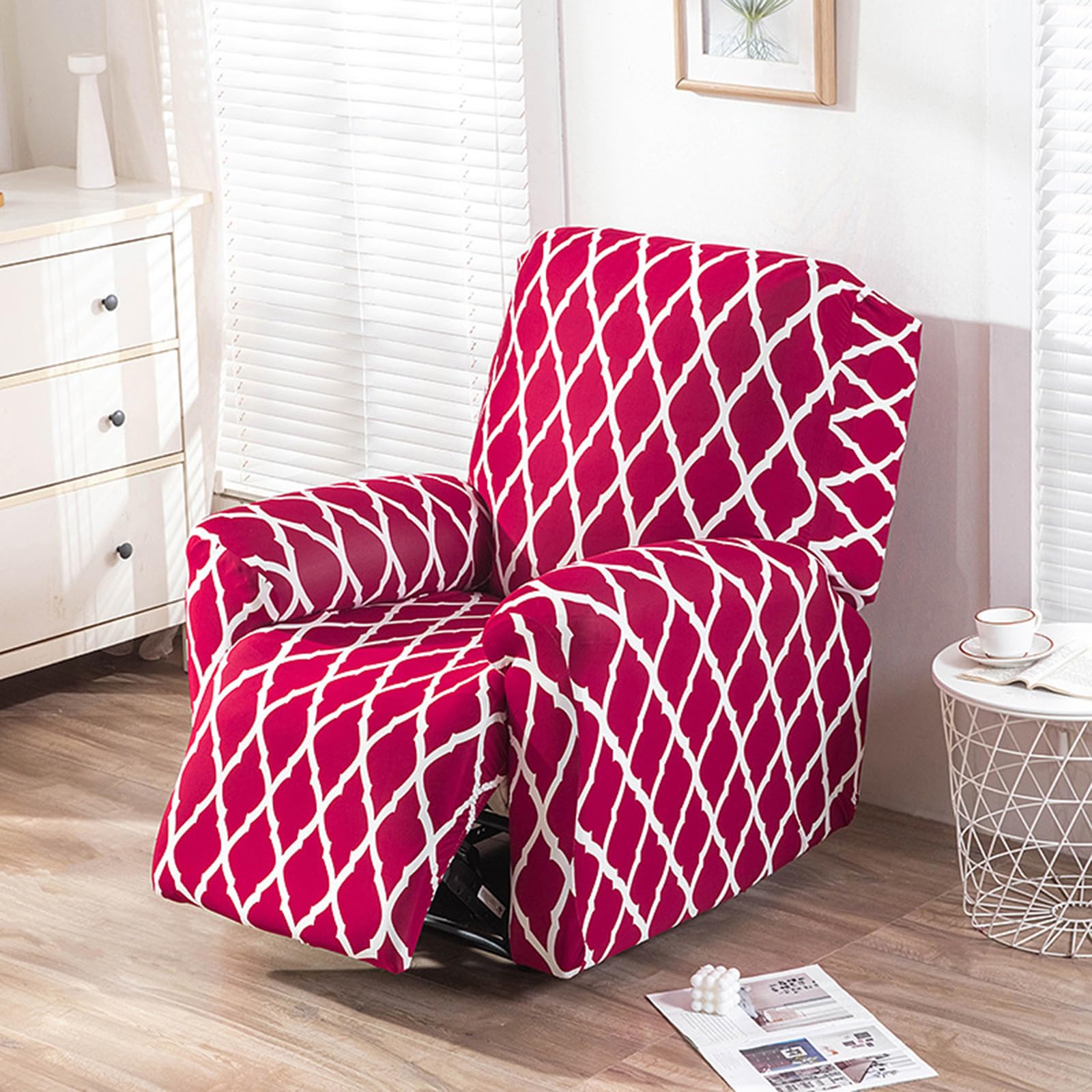Funda de sofá de alta elasticidad en seda de leche para sillón reclinable doble