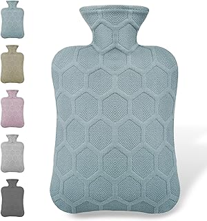 ANMIA Hot Water Bottle with Cover, 1.8 L Hot Water Bag Warm Water Bottle for Bed, Hot Bottle Water Bag for Hand & Feet War...