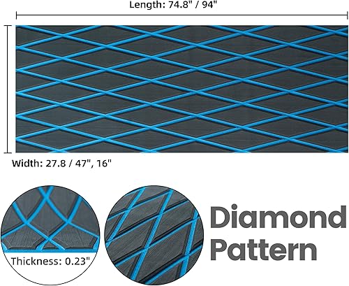 Miniatura 47 de Fullfire Suelo de lancha – Cubierta de espuma EVA para lanchas – Alfombra marina autoadhesiva para lanchas de motor, yate, kayak, RV