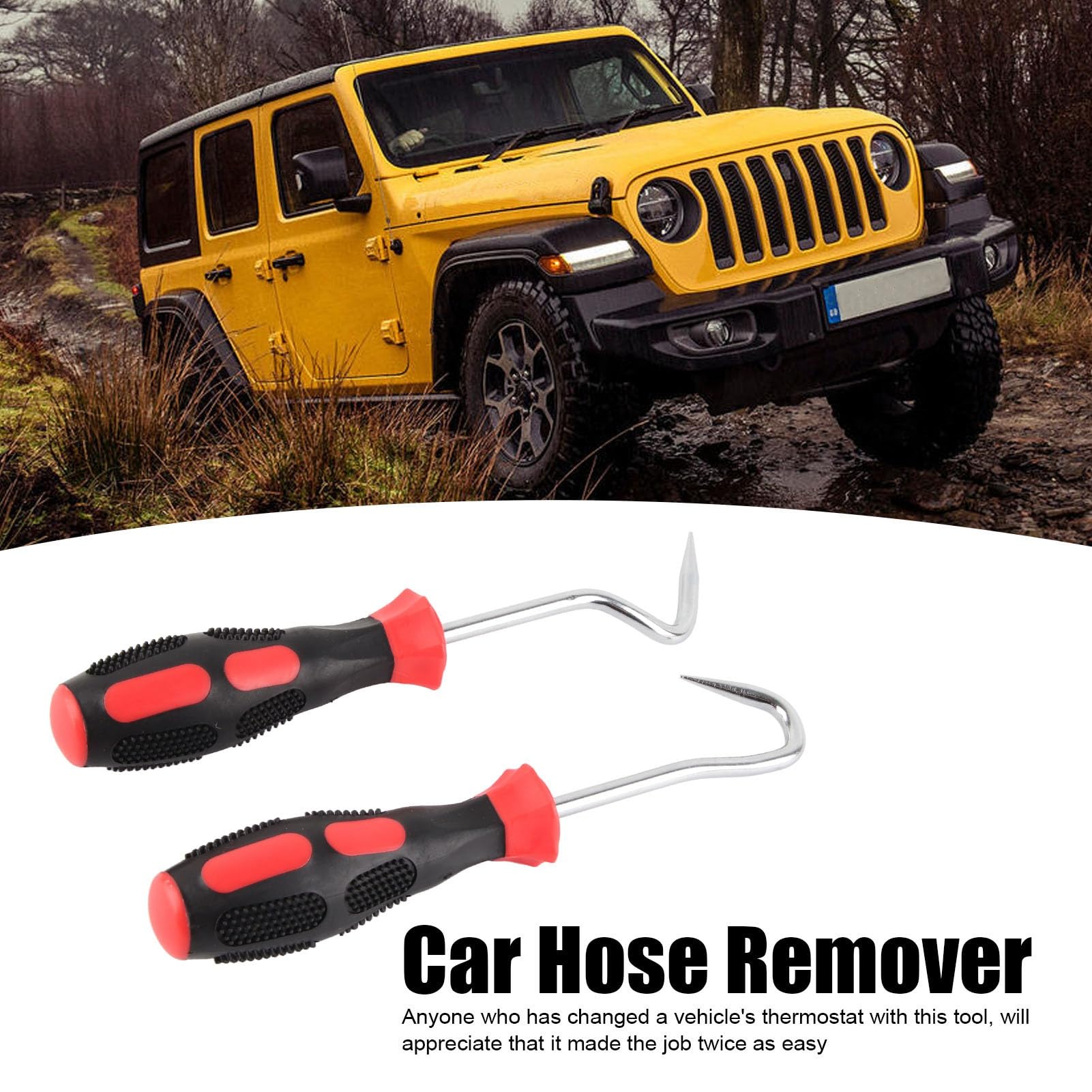 2PCS Strumento di riparazione dell'estrattore del tubo del gancio per la rimozione del tubo dell'auto per la linea di trasmissione del riscaldatore del radiatore
