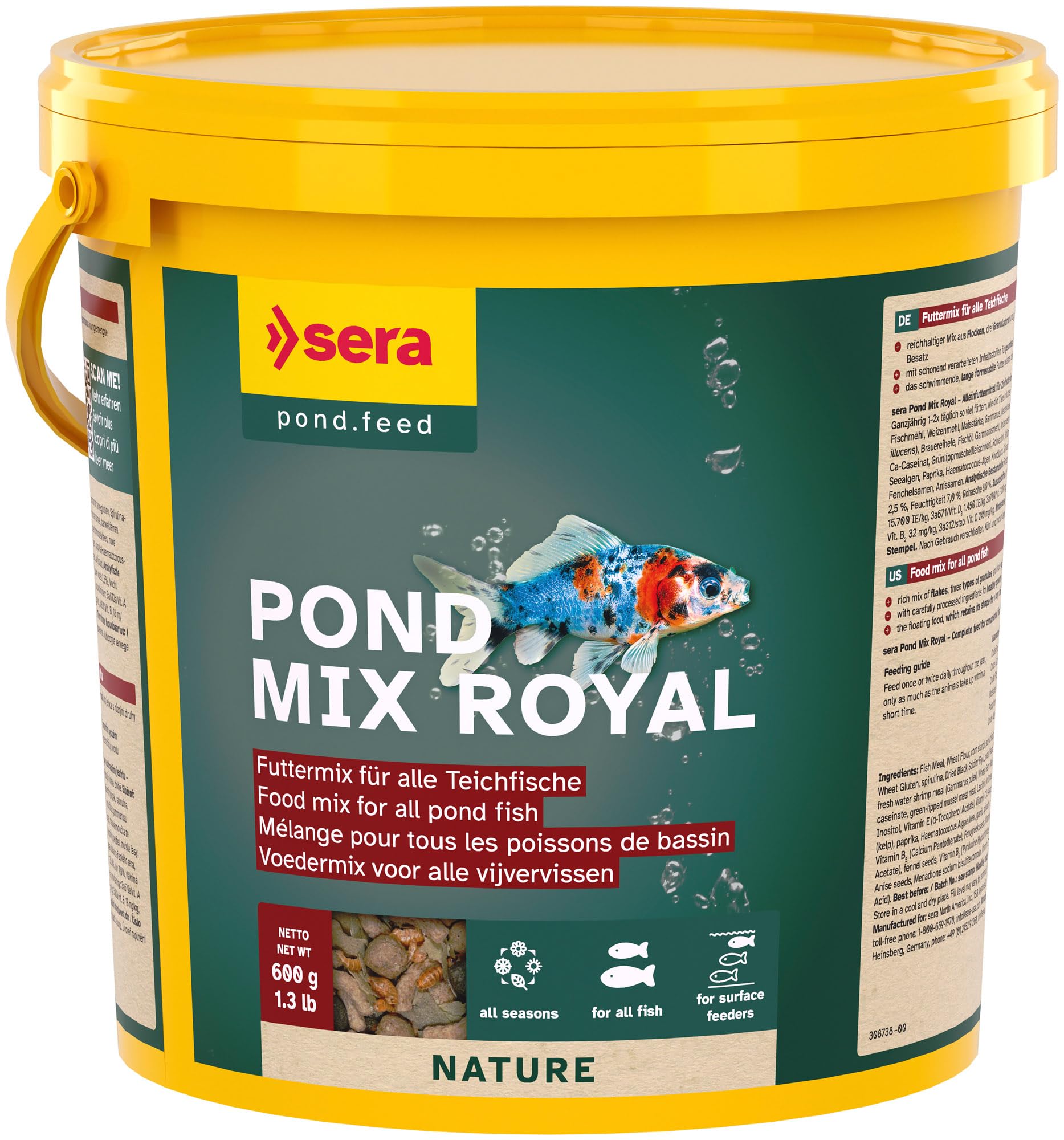 Sera Pond Mix Royal - 600 grams, Fish Food