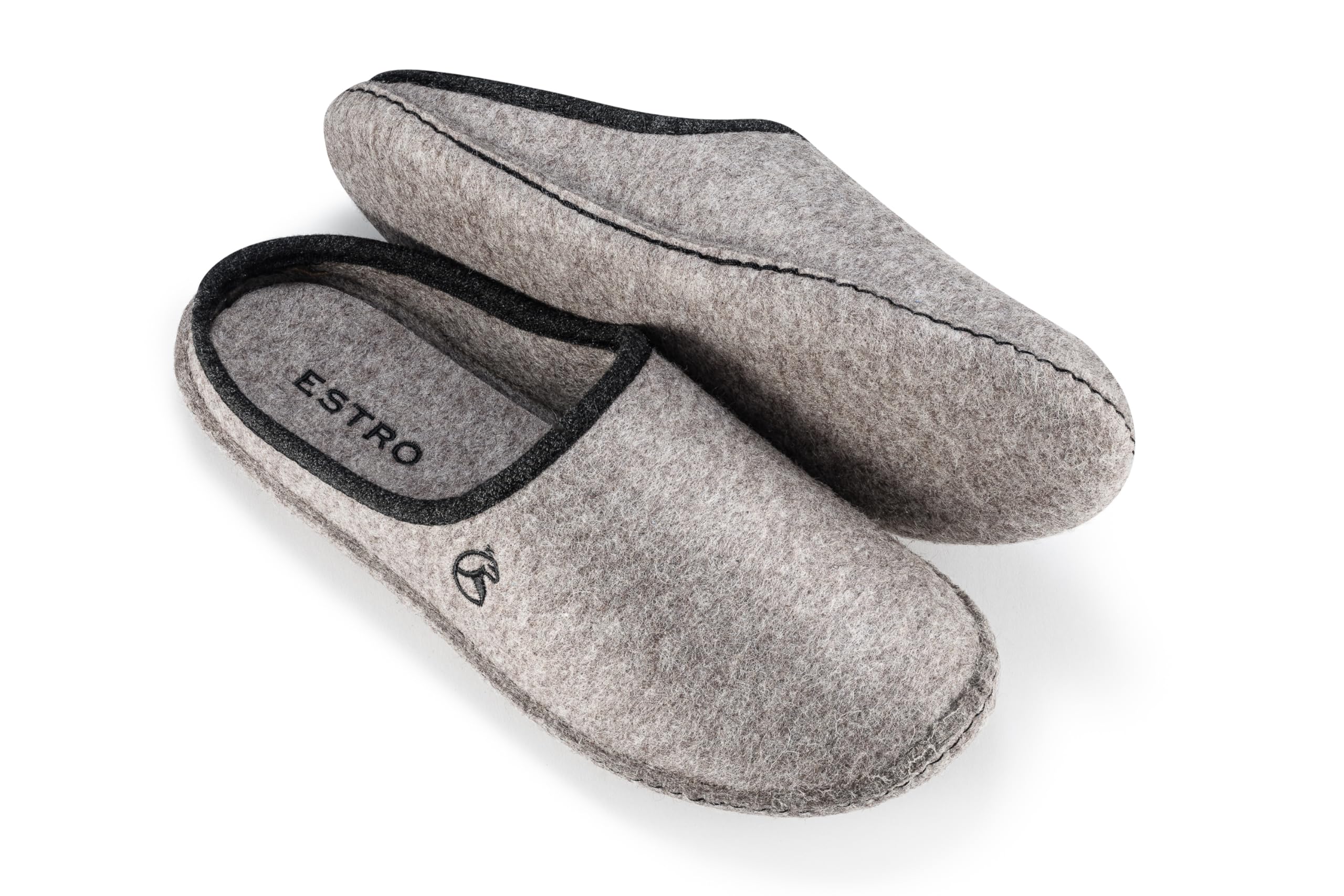 ESTRO Pantuflas de Fieltro Hombre - Pantuflas Hombre Zapatillas de Estar Por Casa Zapatillas con Suela de Fieltro WOLLFILZ