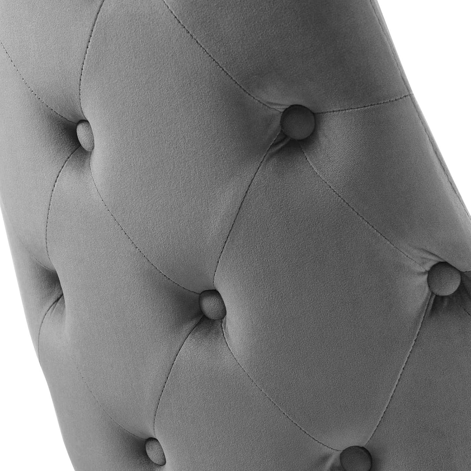 Modway Adorn Tufted Performance Velvet Accent, Dining Side Chair - Set of 2, Gray