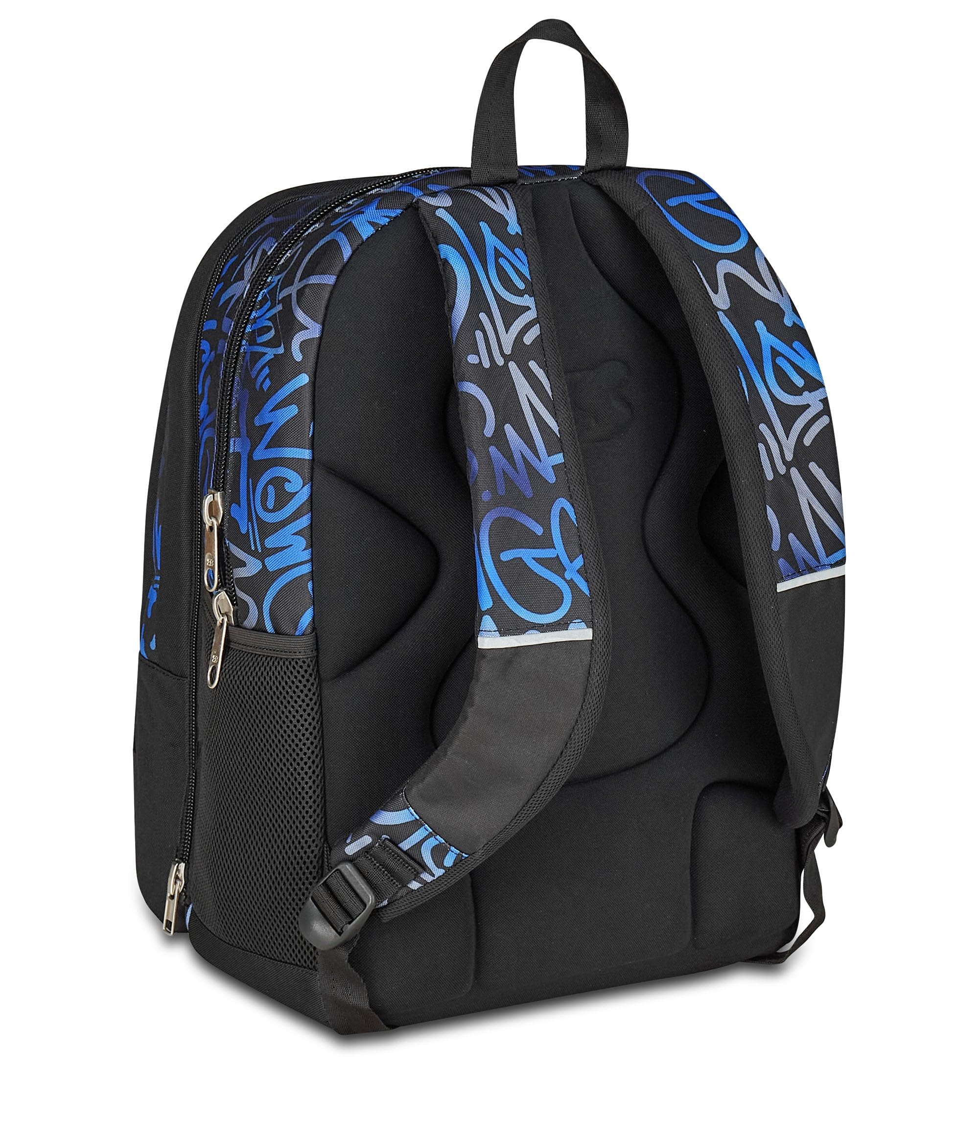 Seven Zaino Scuola Media Ragazzo, Scuola Elementare, Dual Detach, Scomparto PC, Tasca Borraccia, Zainetto staccabile, blu