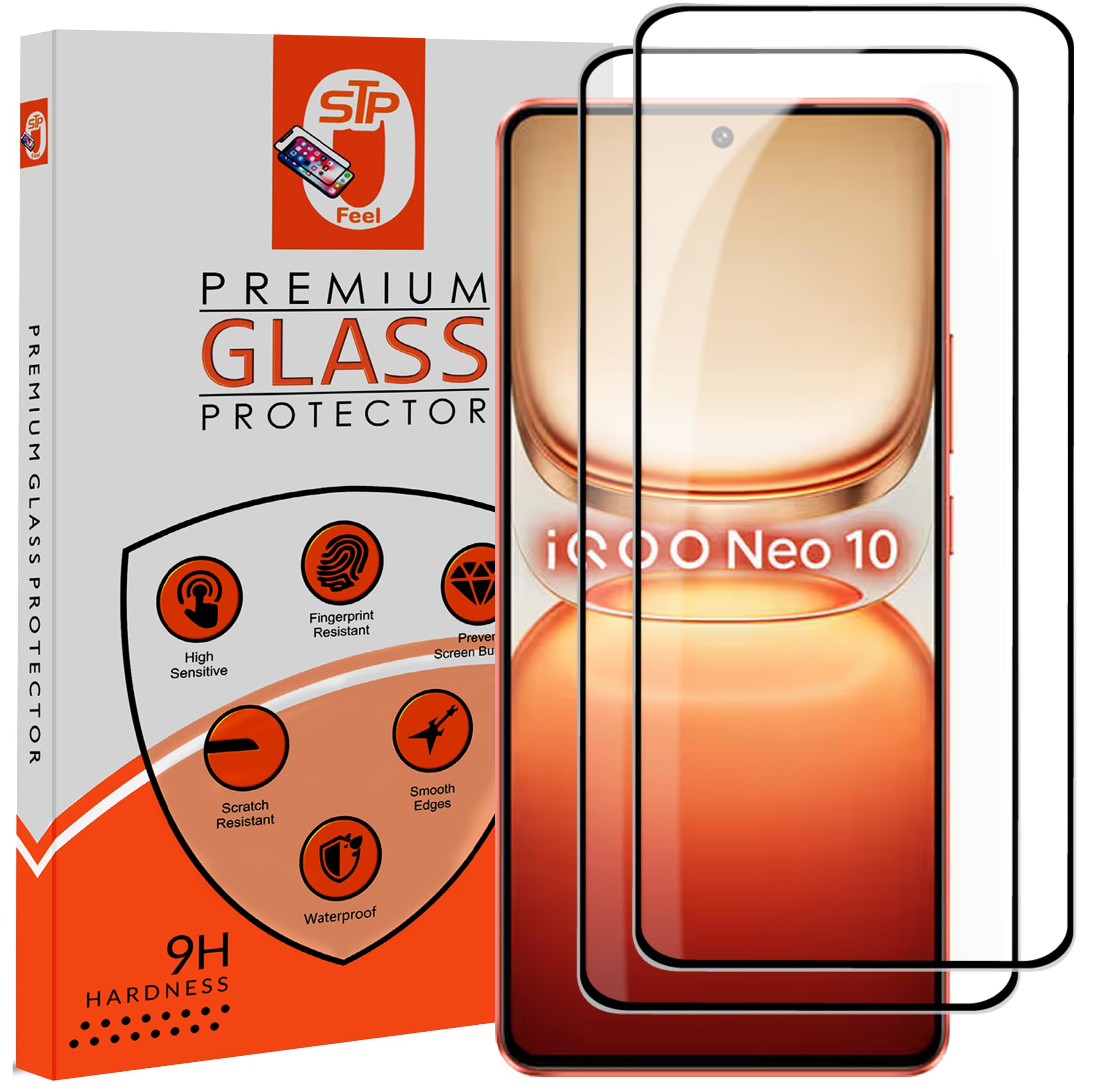 STP FEEL® Premium HD+ Tempered Glass Screen Protector Guard Compatible For IQOO Neo 10 5G / IQOO Neo 10R 5G (6.78 Inch, Pack of 2) | Edge to Edge Coverage With Easy to installation kit for Smartphone-picture-25