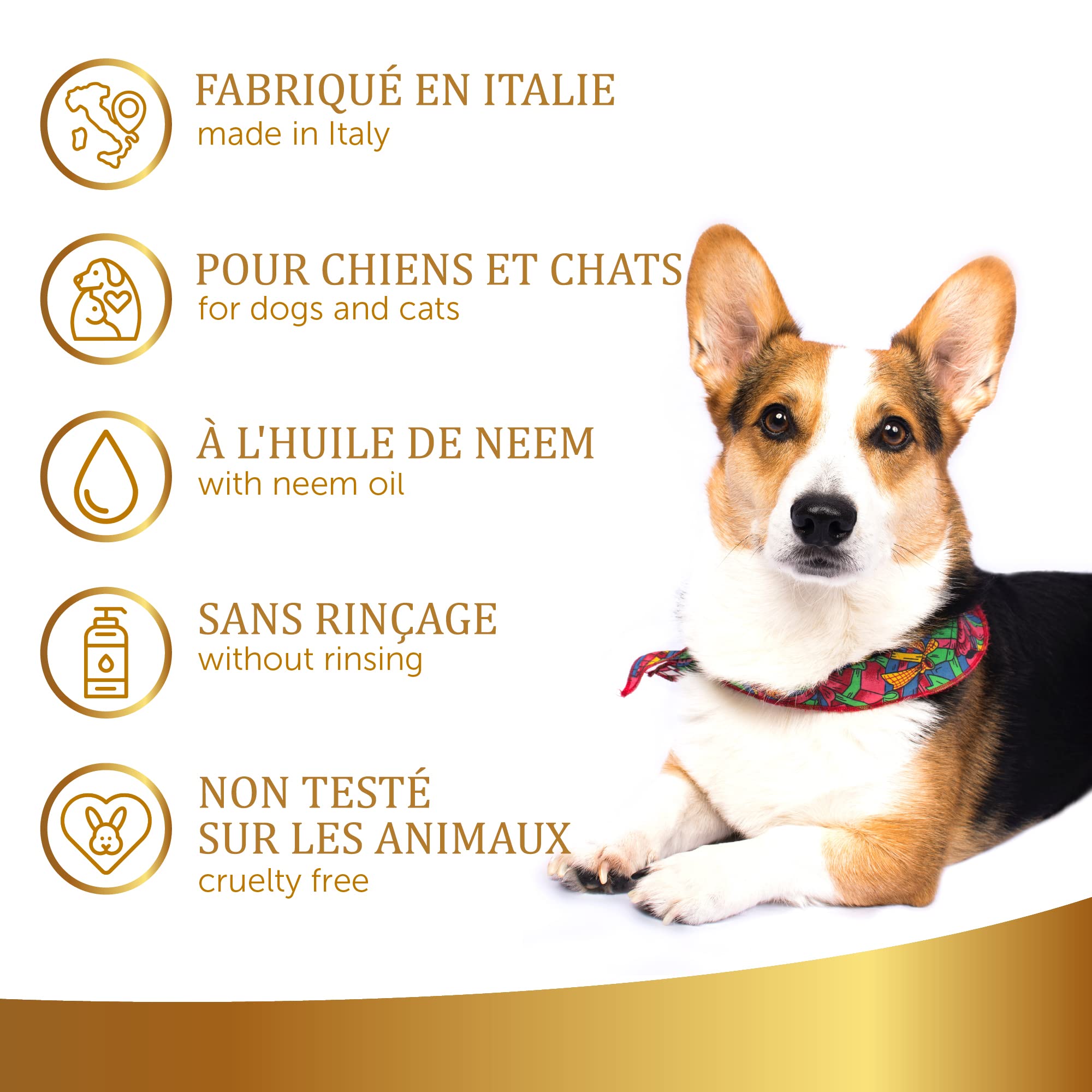 Image secondaire de Spray Répulsif Naturel Contre Puces, Tiques, Moustiques - à l'huile de Neem pour Chiens et Chats - Protection Contre Ácaros, Mit