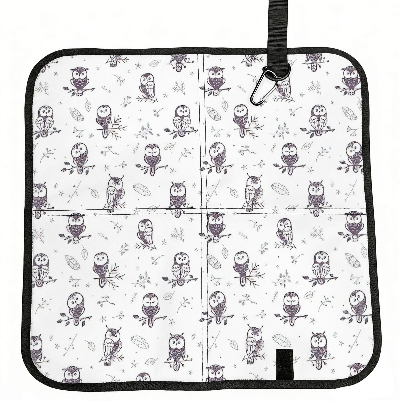 AYYQWE Owl Tree Branches Print Foldable Seat Cushion Portable Chair Pad Office Commuting Picnic Camping Outdoor