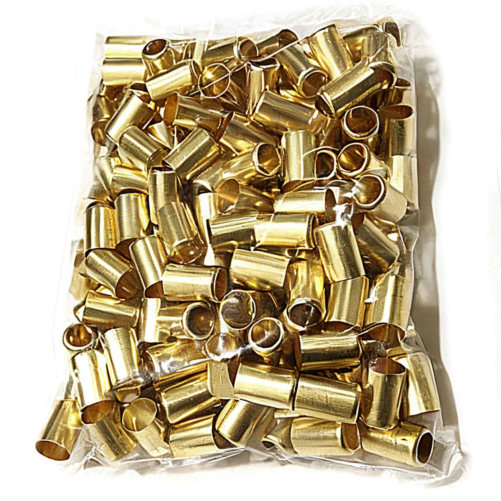 50Pcs Brass Press Sleeve 11.5mm(0.45in) to 27mm(1.06in), High-Pressure Hose Crimp Sleeve Joiner Exhaust Connector for Water Pipe and DIY Projects(15.5mm(0.61in))