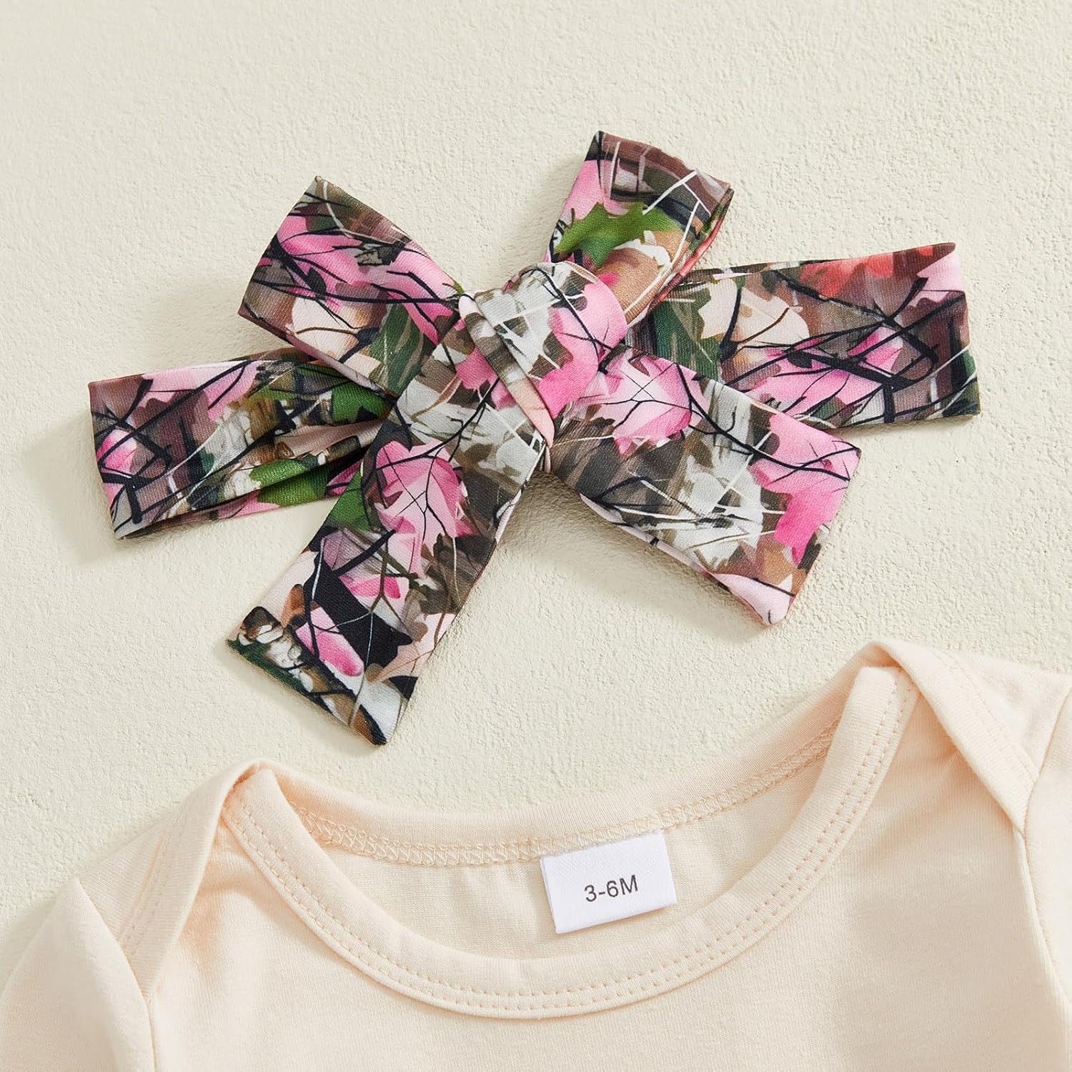 Newborn Baby Girl Hunting Clothes Deer Romper Jungle Camo Flare Pants Set Headband 3Pcs Infant Fall Winter Outfits - Image 4