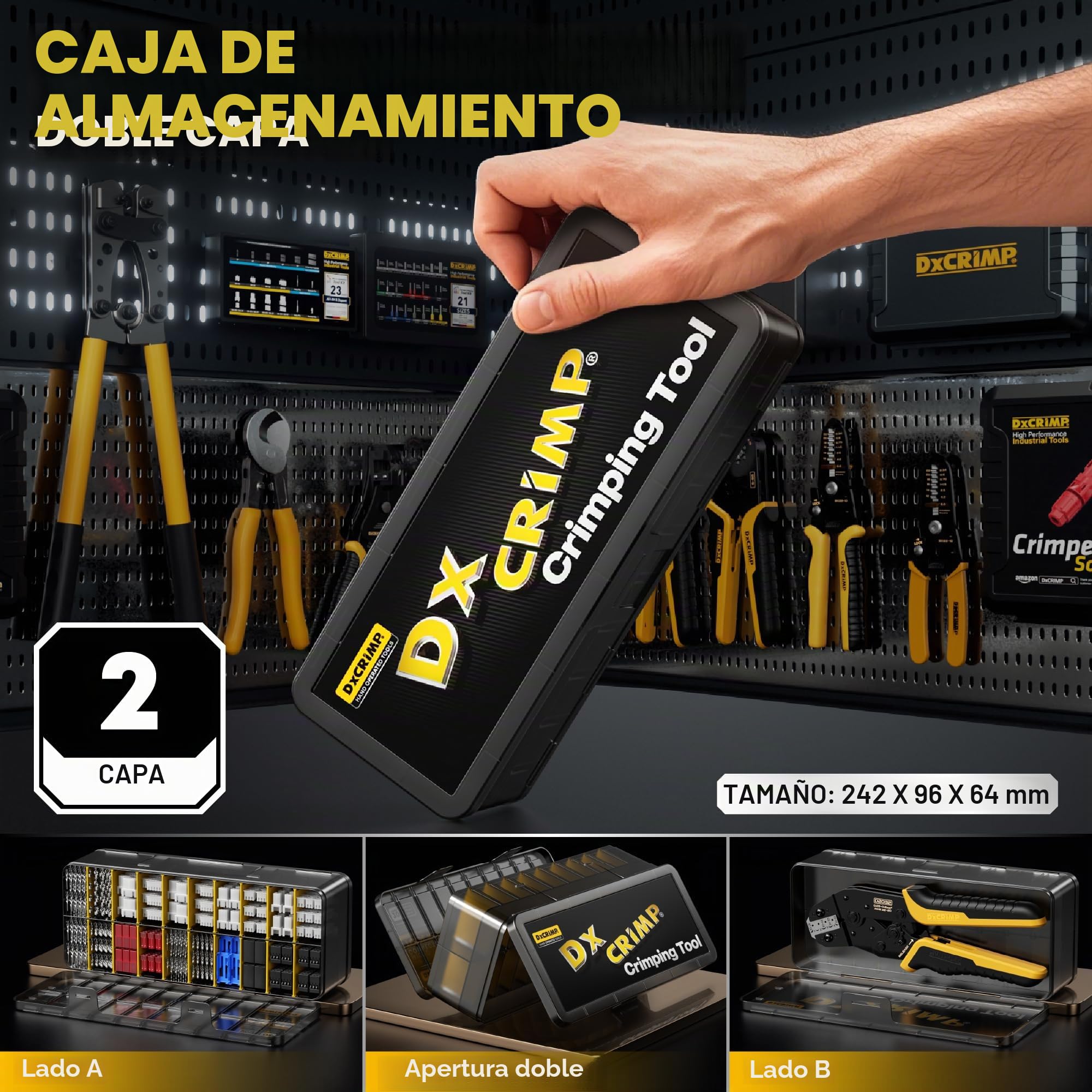Juego de conectores servo JST-XH/SYP/Dupont, Kit de crimpado 20 tipos, 0,03-0,5mm² (30-20AWG), Compatible Futaba Hitec Spektrum RC