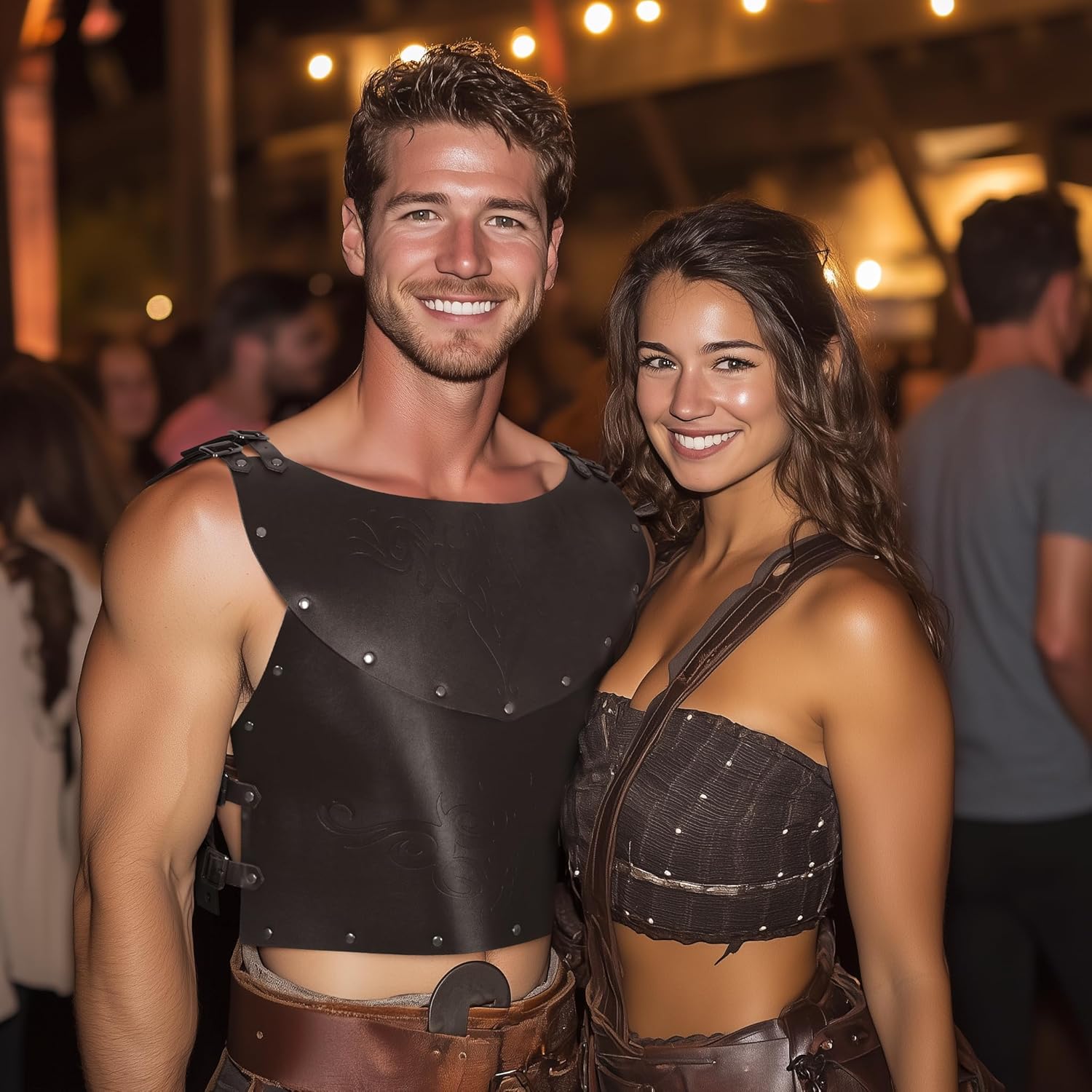 HOMELEX Medieval Leather Chest Armor Viking Warrior Renaissance Retro Knight Leather Vest Cosplay Halloween - Image 6