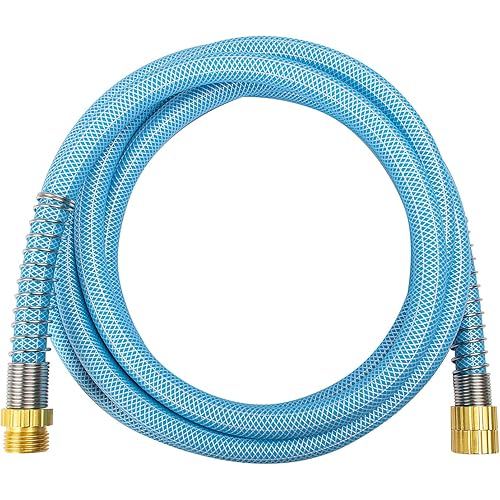 Fevone Garden Hose 12 ft., Lightweight Hybrid Water Hose, Flexible and Durable, Leak-Free Connections