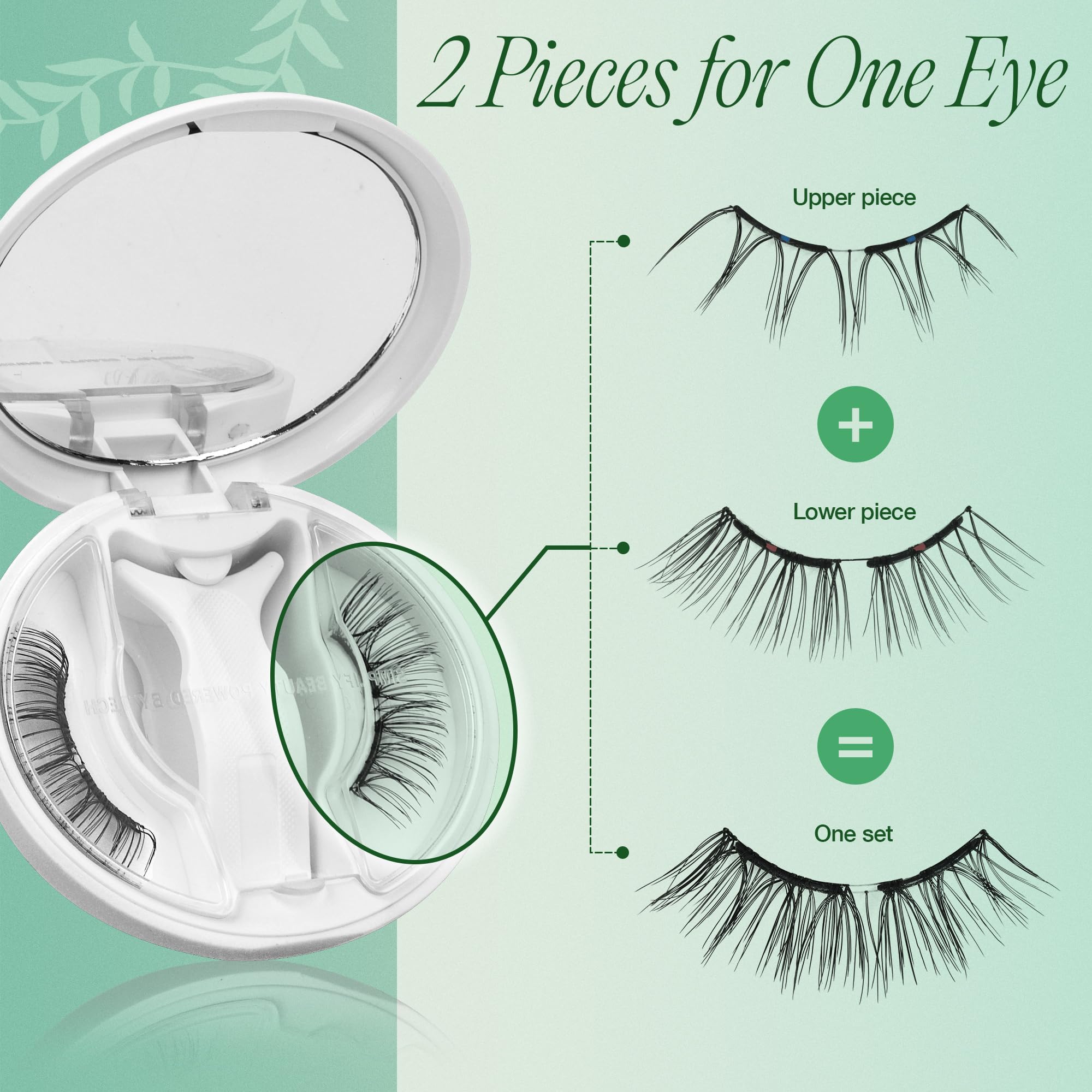 LASHVIEW Weiche, magnetische Wimpern mit Applikator, wiederverwendbar, weich, magnetisch, natürliches Aussehen, kein Kleber erforderlich, bequem und praktisch, tragbare All-in-One-Box (L14)
