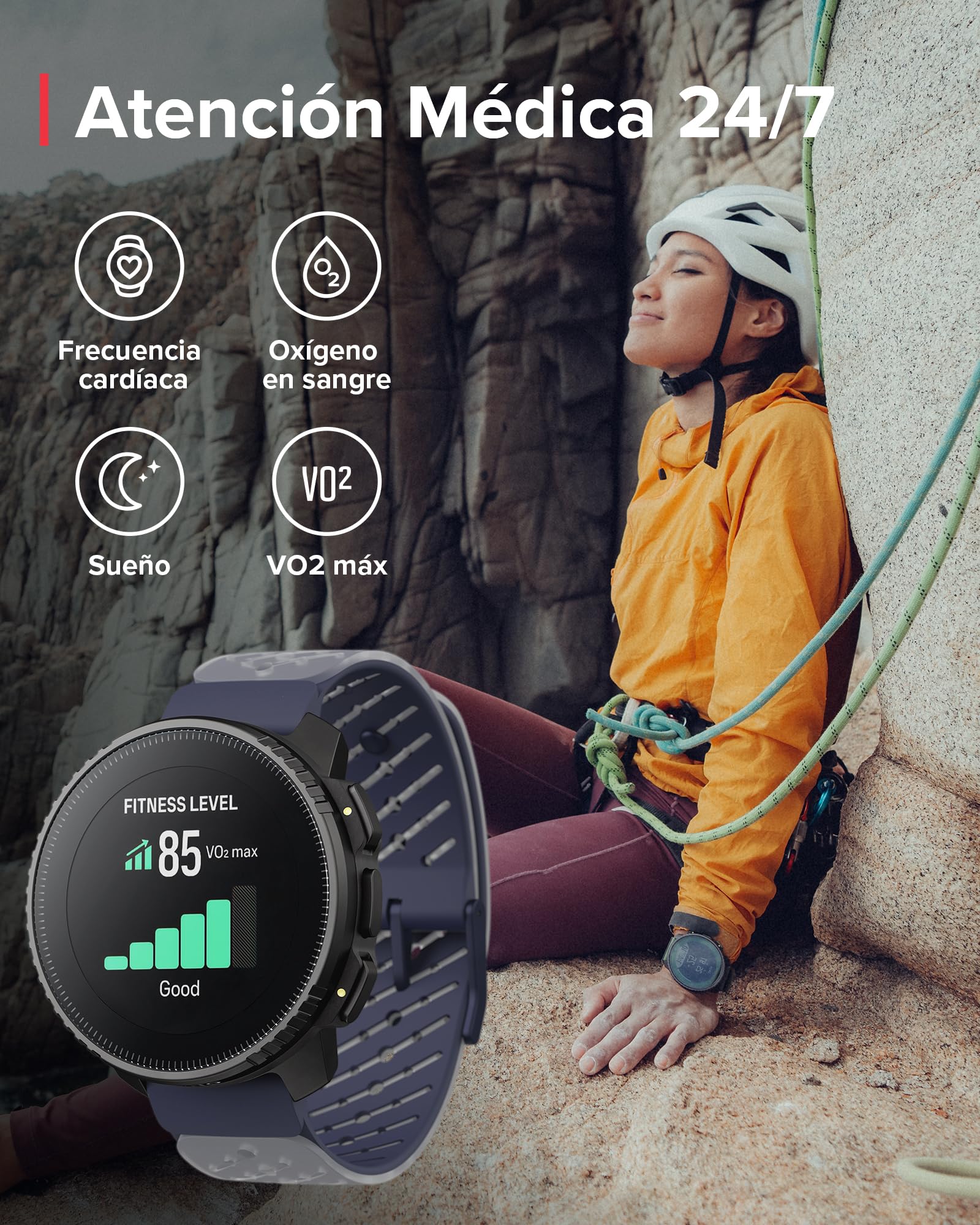 SUUNTO Vertical Reloj Deportivo - Smartwatch GPS, GPS de Doble Frecuencia, Mapas sin Conexión Gratuitos, Autonomía de hasta 50 Días, Carcasa Resistente Militarmente, Resistente al Agua hasta 100m