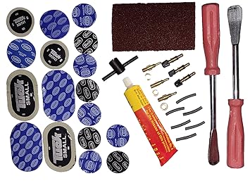 Cycle Bicycle Burst and Puncture or Tube Swimming Tube Repairing Complete kit- 40 pcs/Components - image, photos
