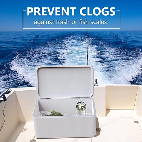 Miniatura 4 de Saillong Colador de malla de acero inoxidable de  pulgadas -14, filtro de malla inoxidable compatible con bomba Livewell, filtro de rosca MA-023