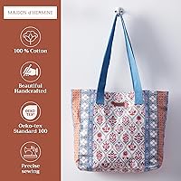 Vista 4 de Maison d' Hermine - Bolsa de lona de algodón reutilizable para mujeres, con asa para el hombro, bolsas a granel para compras y viajes