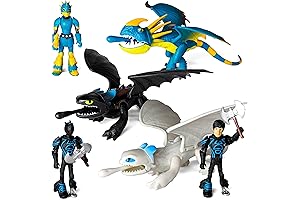 Toysvill Dragons & Vikings Big Action Figures | Light Fury, Night Fury,...