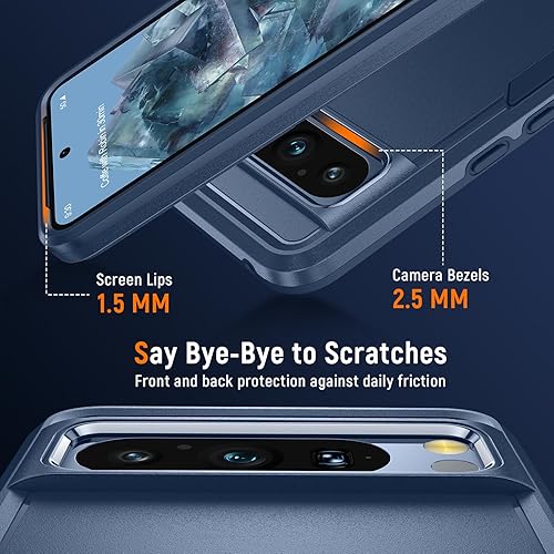 Miniatura 4 de Oneagle Funda para Google Pixel 8 Pro, Pixel 8 Pro Protección militar de 15 pies Doble capa Resistente Antideslizante Sensación mate Funda a prueba