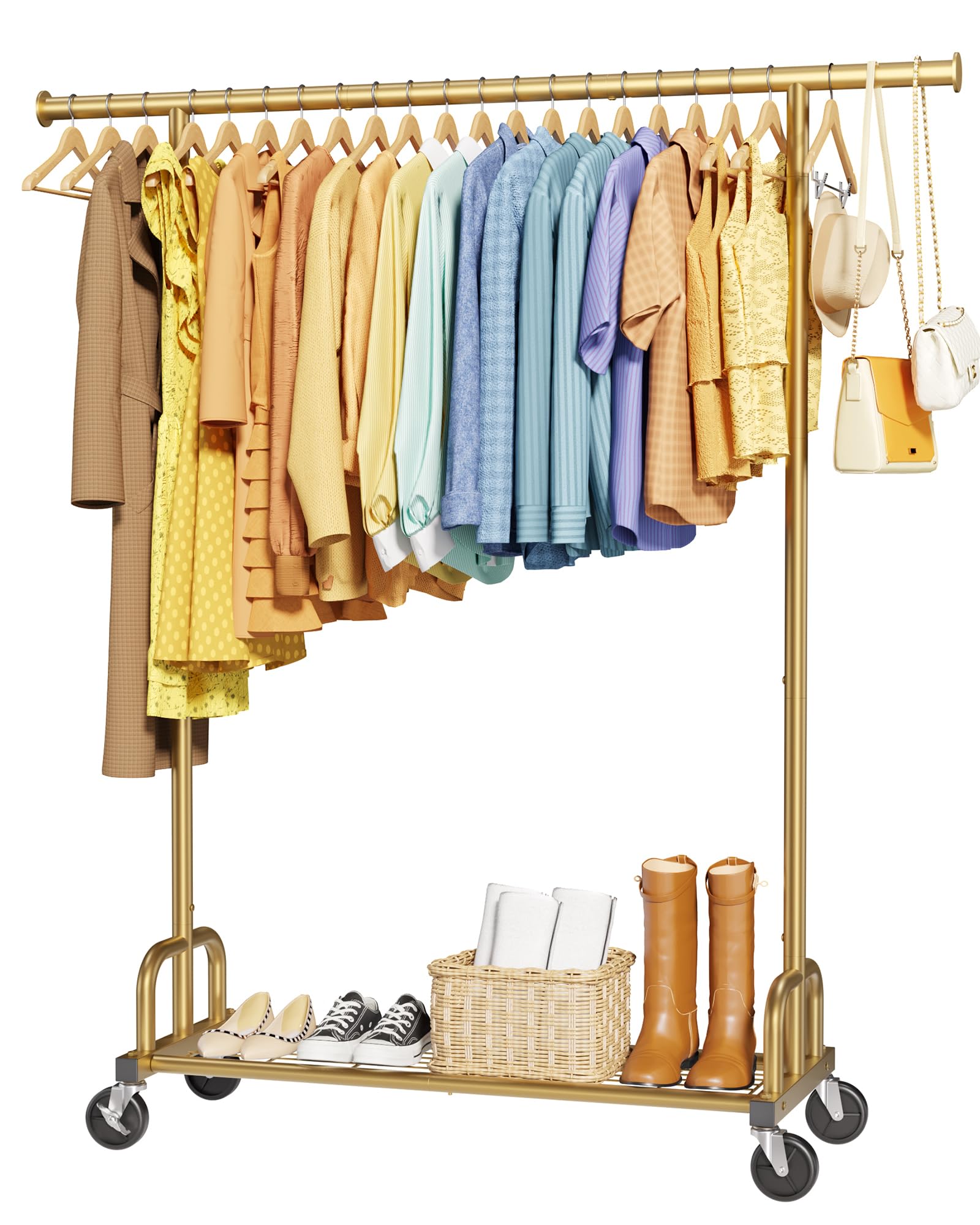 Sakugi Clothes Rack with Lockable Wheels