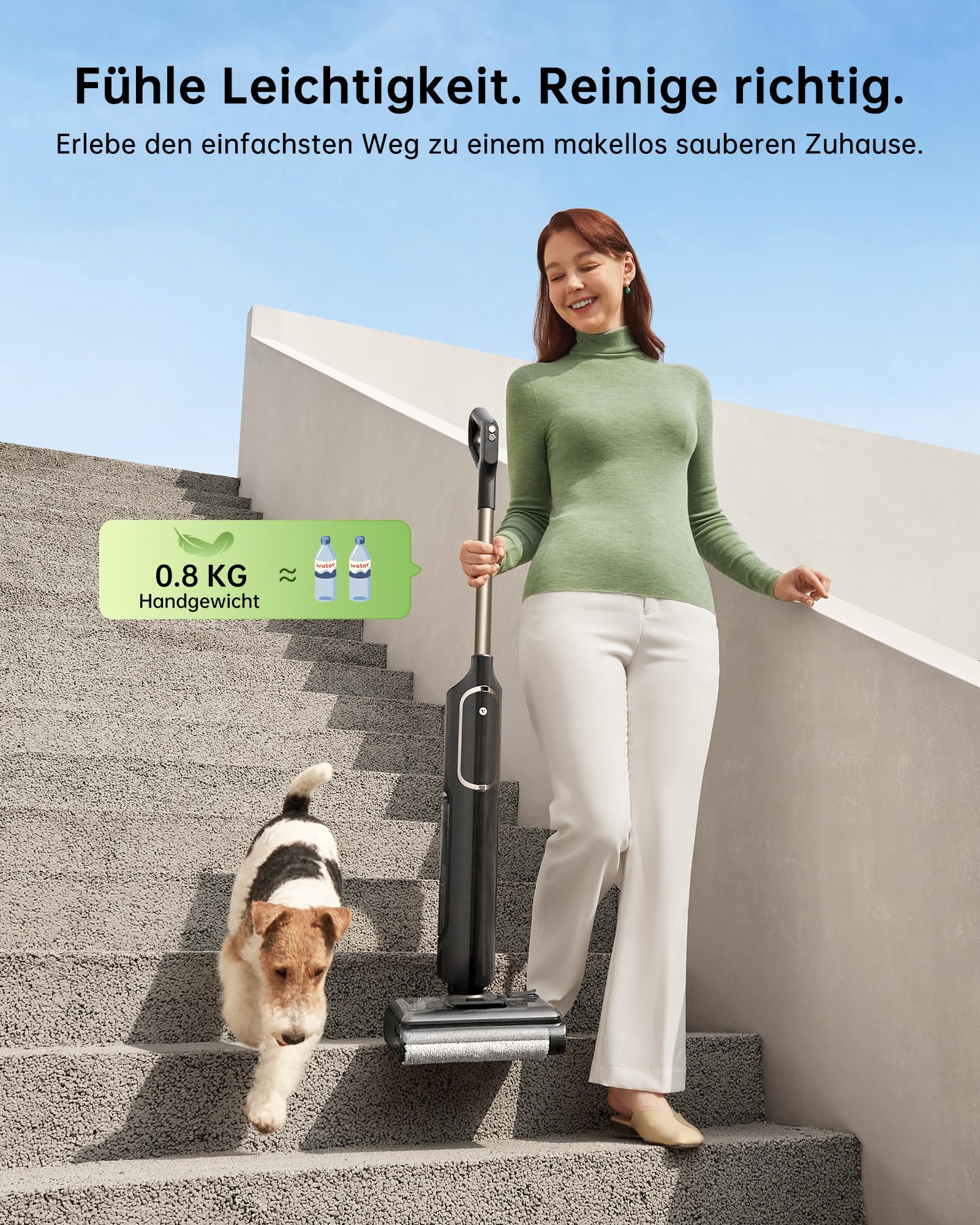 Vexilar X7 Nass Trockensauger Akku, 20kPa Saugwischer mit 180° Flach-Design & Zwei-Tank-System, 40 Min Staubsauger mit Selbstreinigung, Nasssauger für Tierhaare