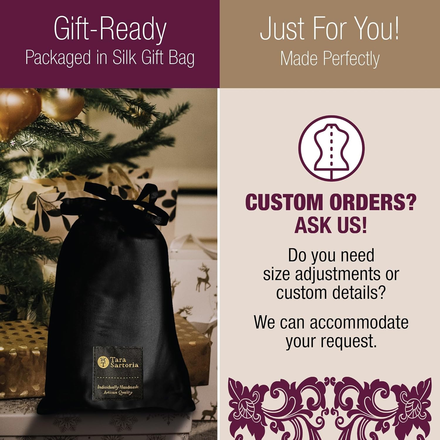 Luxury Artisan Womens Silk Pajama Pants, Pure Mulberry Silk PJs For Women 27 Mm - Image 7