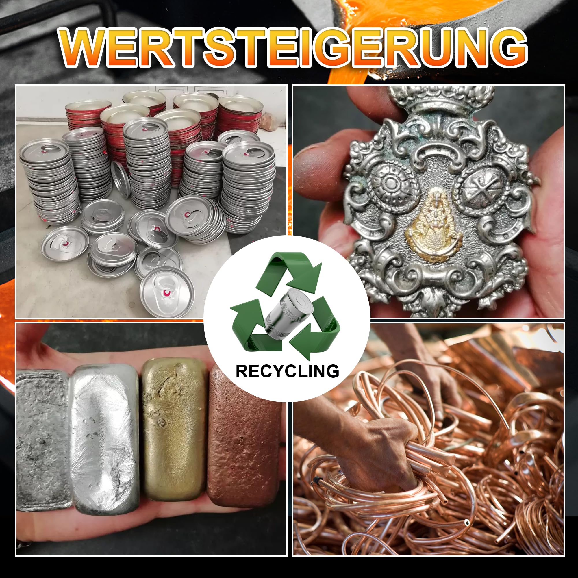 6 kg zestaw pieca do wytapiania propanu, metalowy piec odlewniczy do złota, srebra, miedzi, aluminium i biżuterii