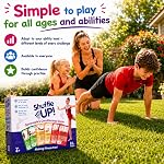 Shuffle Up Gymnastics Jeux de cartes - 70+ Amusant & Cartes de compétences actives pour les enfants, cartes de fitness développer des fondamentaux, l'endurance & La force, facile à jouer pour les enfants. Carte de niveau de compétence multiple inclus 2 Dies