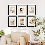 Ensemble de 10 Cadres Photo Noir decorUhome 8x10 | Affichage de Photos 5x7 avec Passe-Partout ou 8x10 sans Passe-Partout pour Cadres Photo, Décor de Mur en Collage de Cadres Multiples