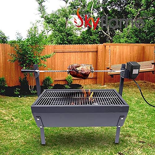Miniatura 7 de Skyflame Motor Eléctrico Universal de Repuesto para Asador Rotativo de Parrilla BBQ de Acero Inoxidable con Interruptor de EncendidoApagado a Prueba