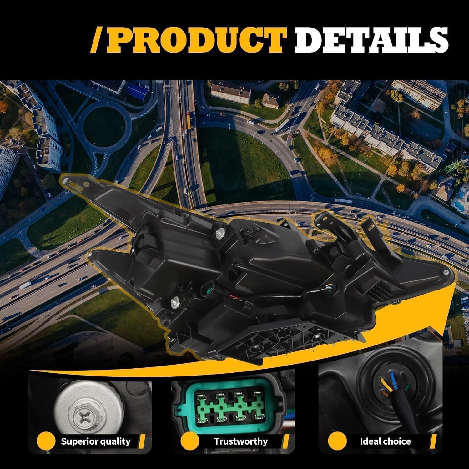 26060-9UF0D Headlights Assembly W/DRL Compatible with Murano S SV SL Platinum 2019 2020 2021 Headlamp 26060-9UF0D 26010-9UF0D Driver & Passenger side