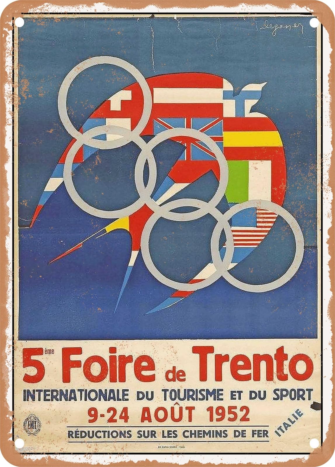 METAL SIGN - 1952 5th Trento International Tourism and Sport Fair Vintage Ad home decor