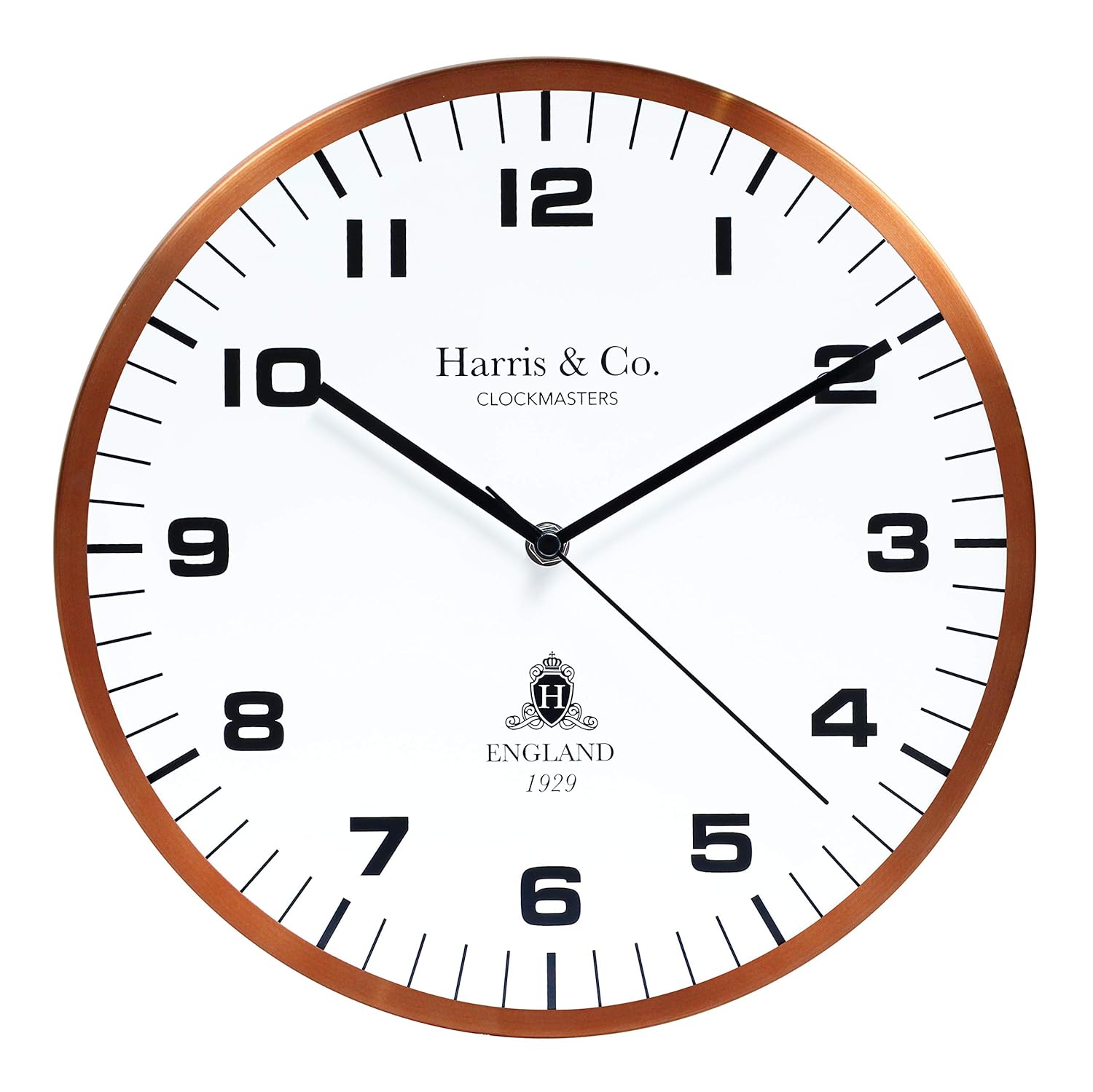 Buy Harris & Co. Clockmasters Metal Luxury Wall Clock with Modern